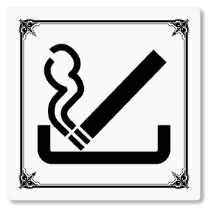 Kuřárna, 80x80mm, bílá, Nebraska